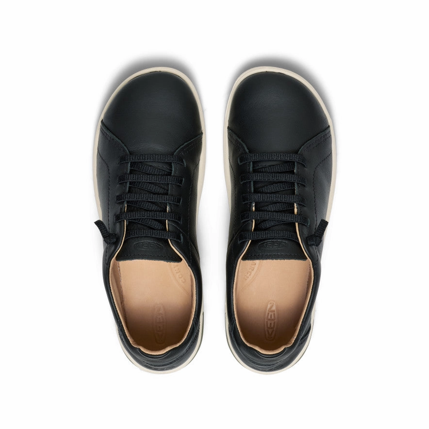 Women's KNX Leather Sneaker  |  Black/Star White Easy Travel Fit