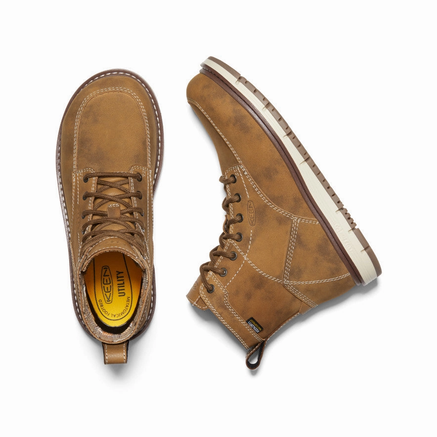 Comfort Liner Footwear Women's San Jose 6" Waterproof Boot (Aluminum Toe)  |  Almond/Gum