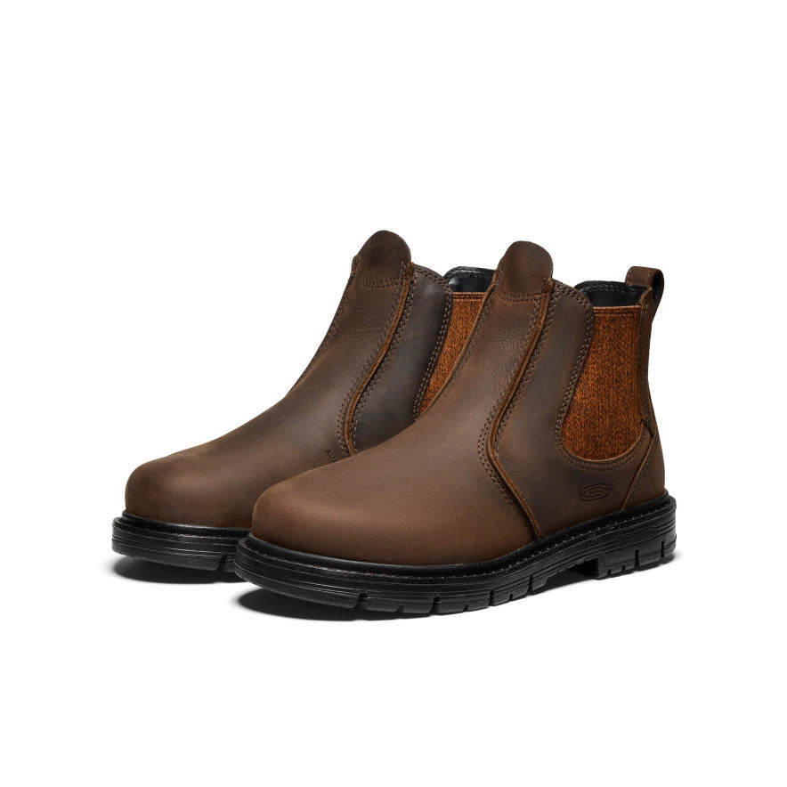 Low Maintenance Women's San Jose Chelsea 90?? Heel Boot (Aluminum Toe)  |  Cascade Brown/Black