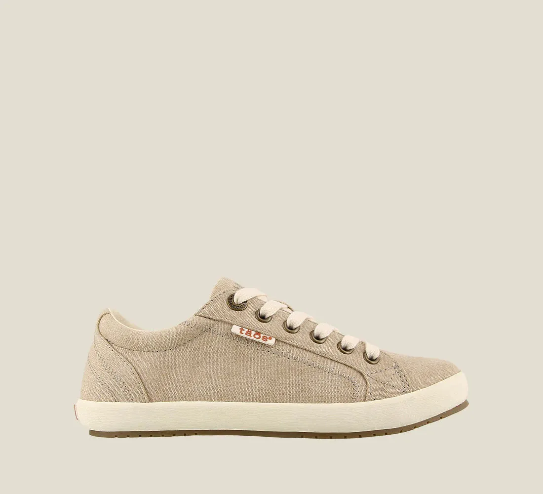 TAOS STAR SNEAKER - KHAKI Non Chafing Collar softest
