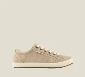 TAOS STAR SNEAKER - KHAKI Non Chafing Collar softest