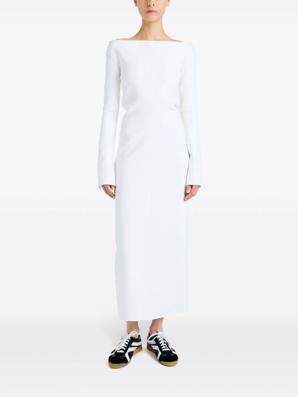 Yara Dress in Off White Rain Fit Green Soul