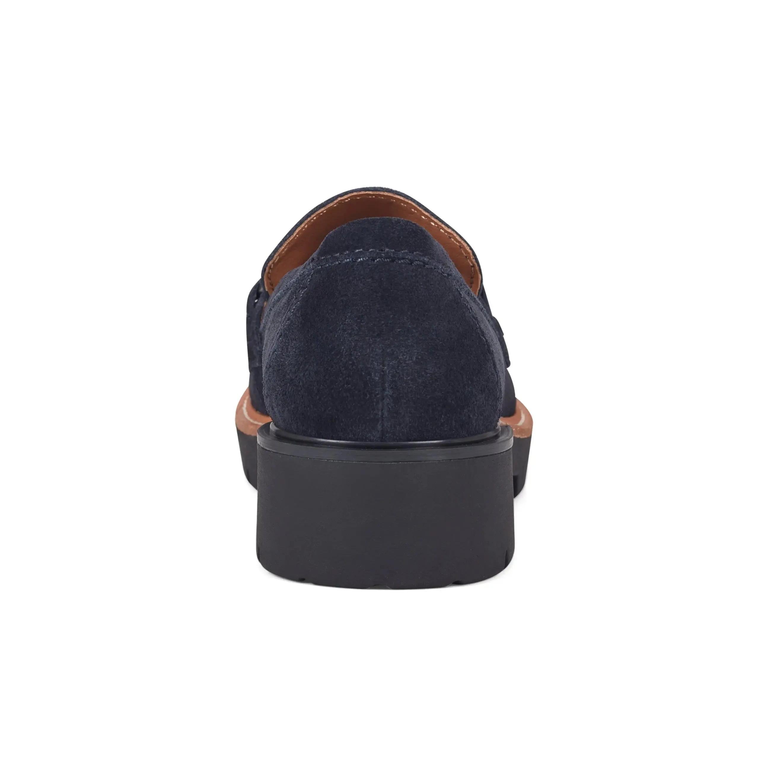 Non Binding Collar Zalor Round Toe Lug Sole Casual Slip-on Loafers