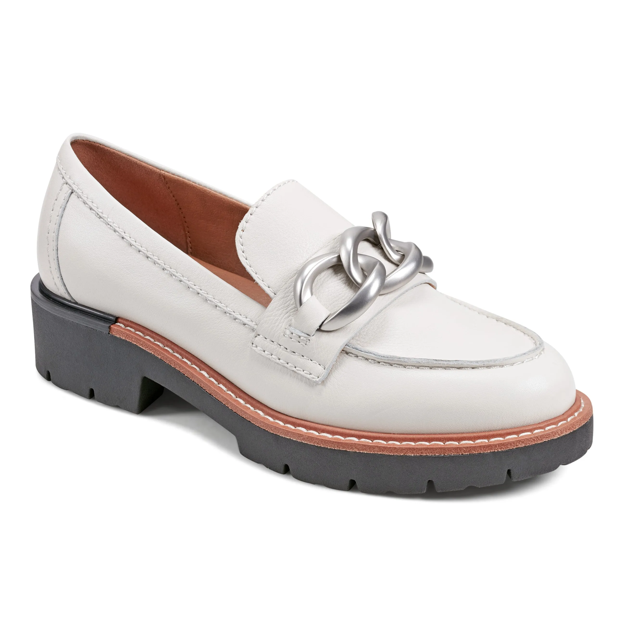 Zalor Round Toe Lug Sole Casual Slip-on Loafers foot safety